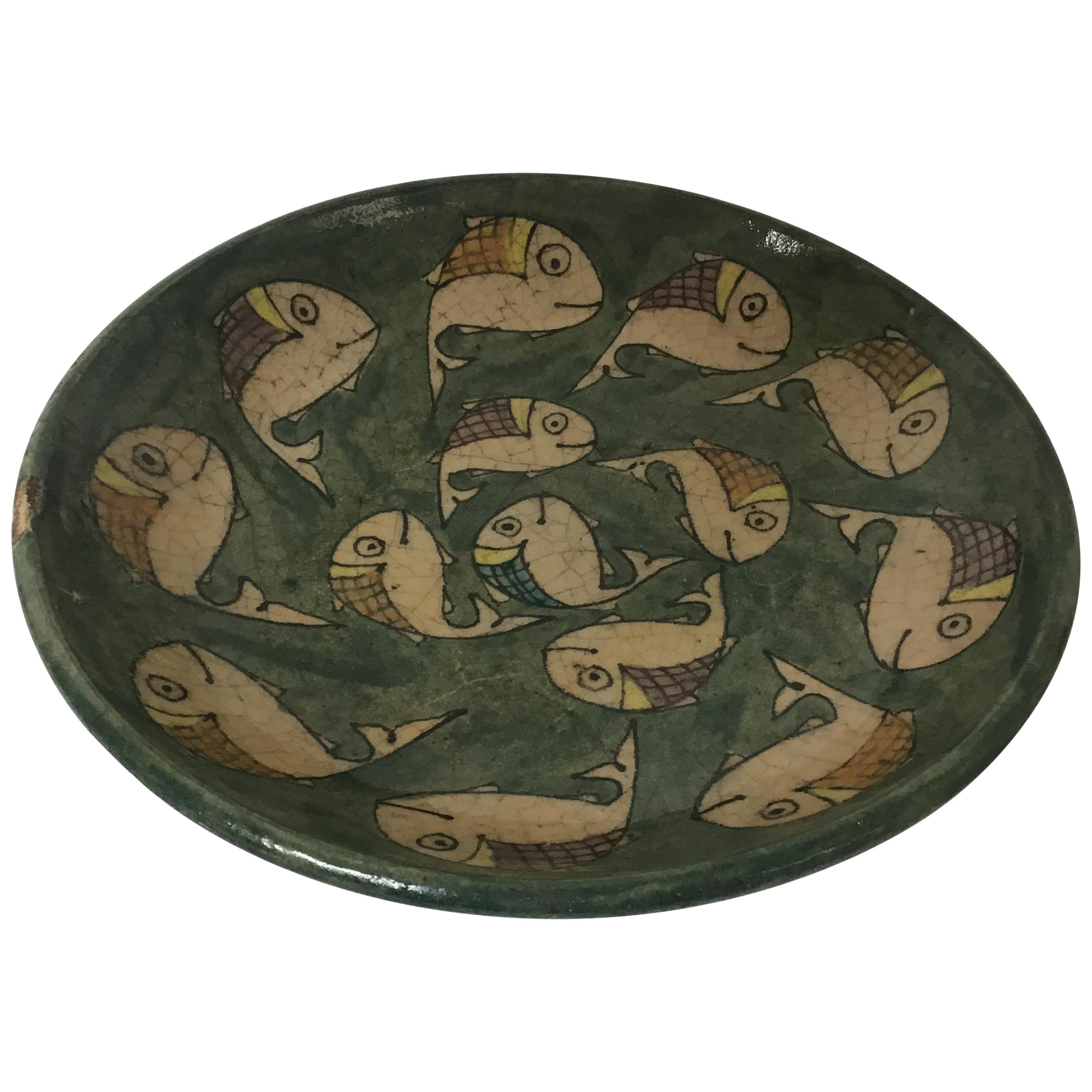 1950s Italian Ceramic Fish Plate
