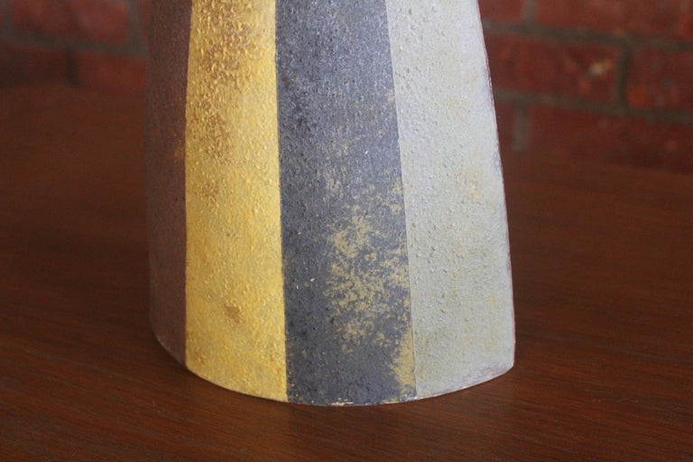 1950s Italian Ceramic Pottery Vase For Sale 7