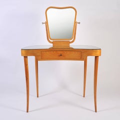 1950s Italian Cherrywood Dressing Table or Vanity