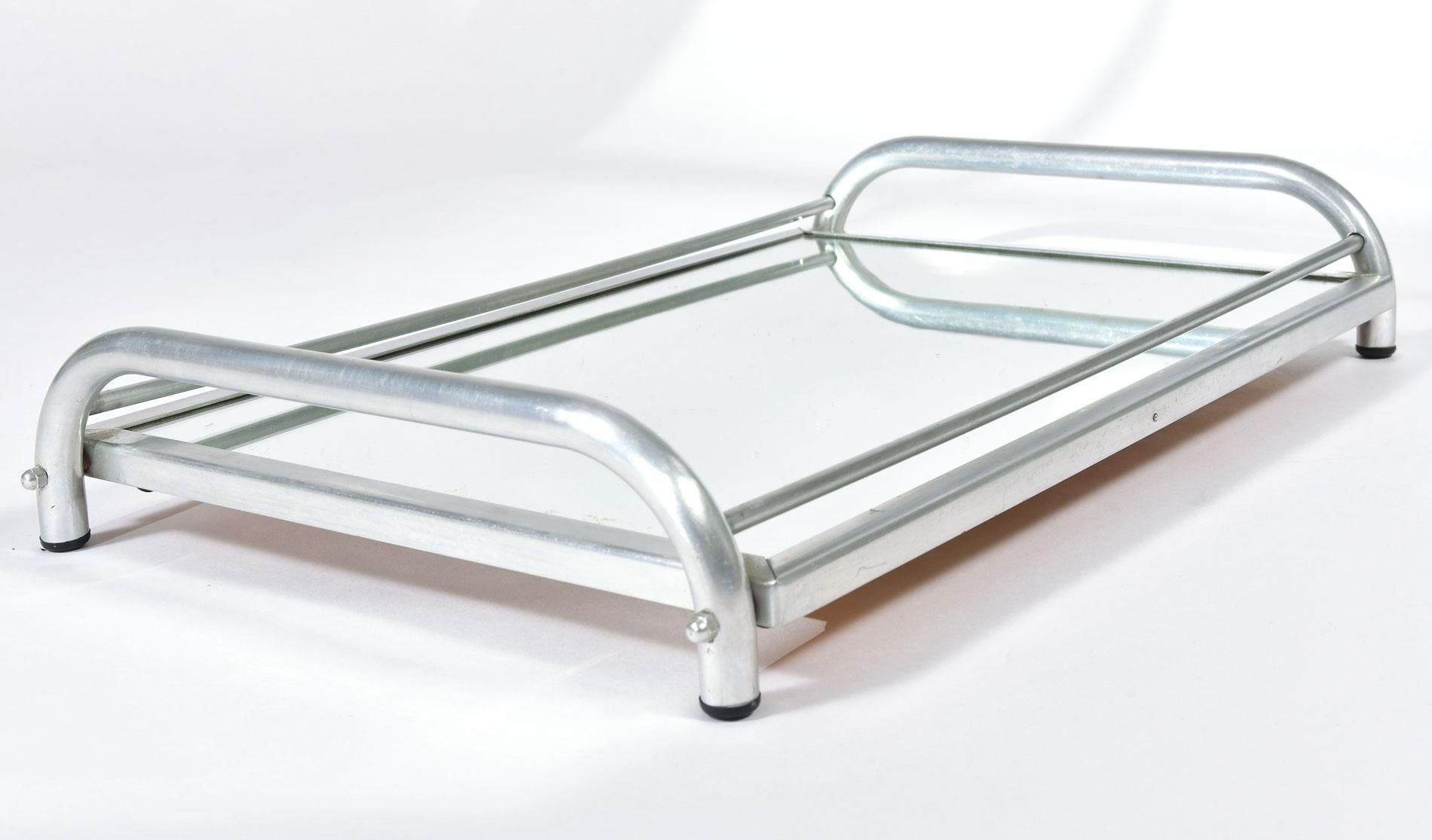 chrome mirrored tray