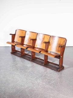 1950s Italian Cinema Seats, Row of Four, Set One