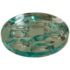 Retro 1950s Italian Crystal Art Cache Pot