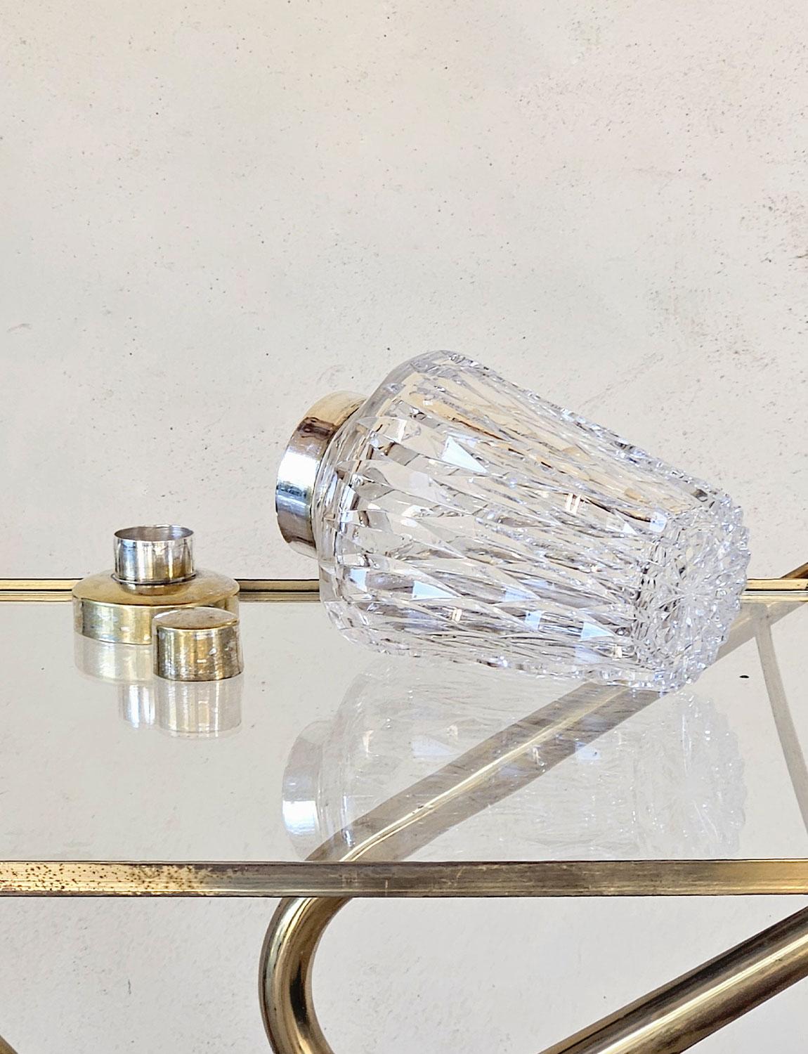 1950s Italian Crystal Cocktail Shaker In Good Condition For Sale In Roma, IT
