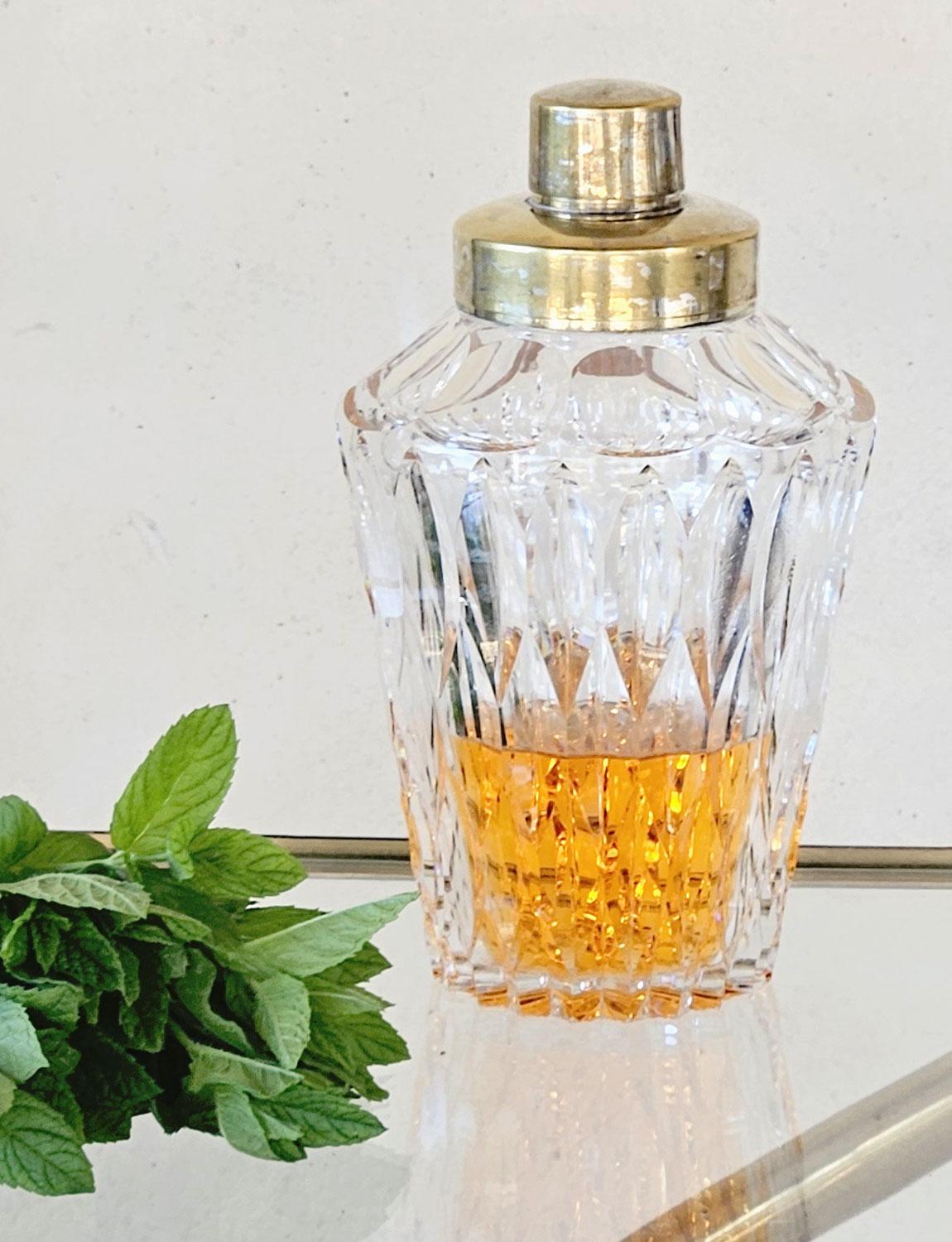 1950s Italian Crystal Cocktail Shaker 2