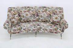 1950s Italian Curved "Banana" 3-Seater Sofa