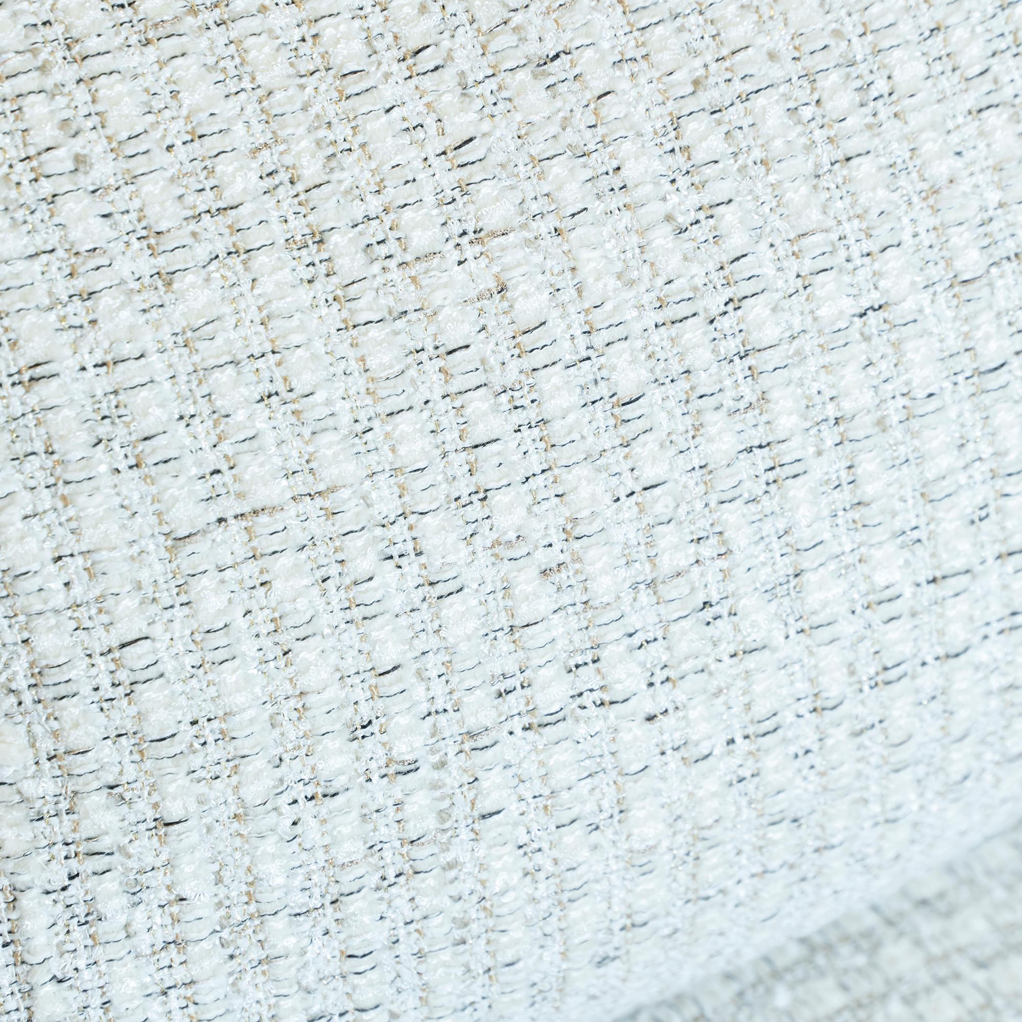 1950s Italian Daybed in Raffia and Chanel Woven Fabric, Wood Details 3