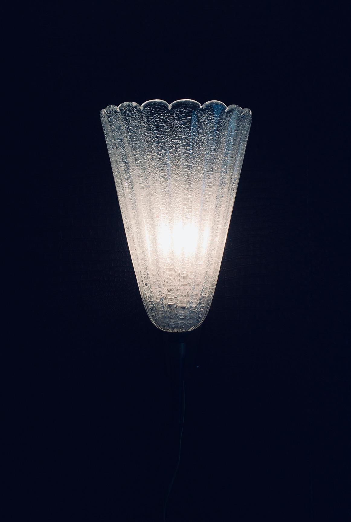 Italienische Design-Wandleuchte aus Kunstglas von Barovier&Toso aus den 1950er Jahren im Angebot 4