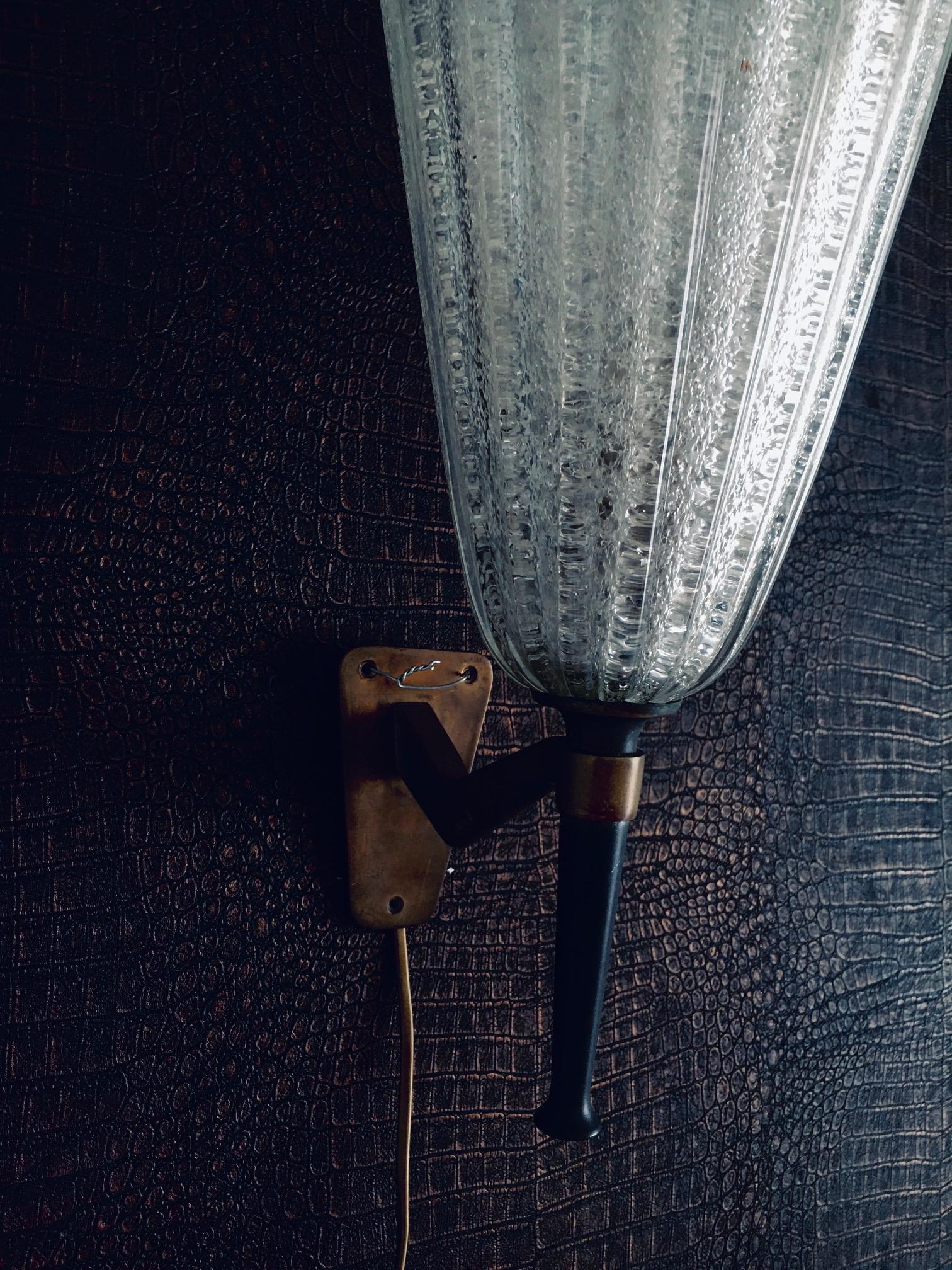 Italienische Design-Wandleuchte aus Kunstglas von Barovier&Toso aus den 1950er Jahren im Angebot 1