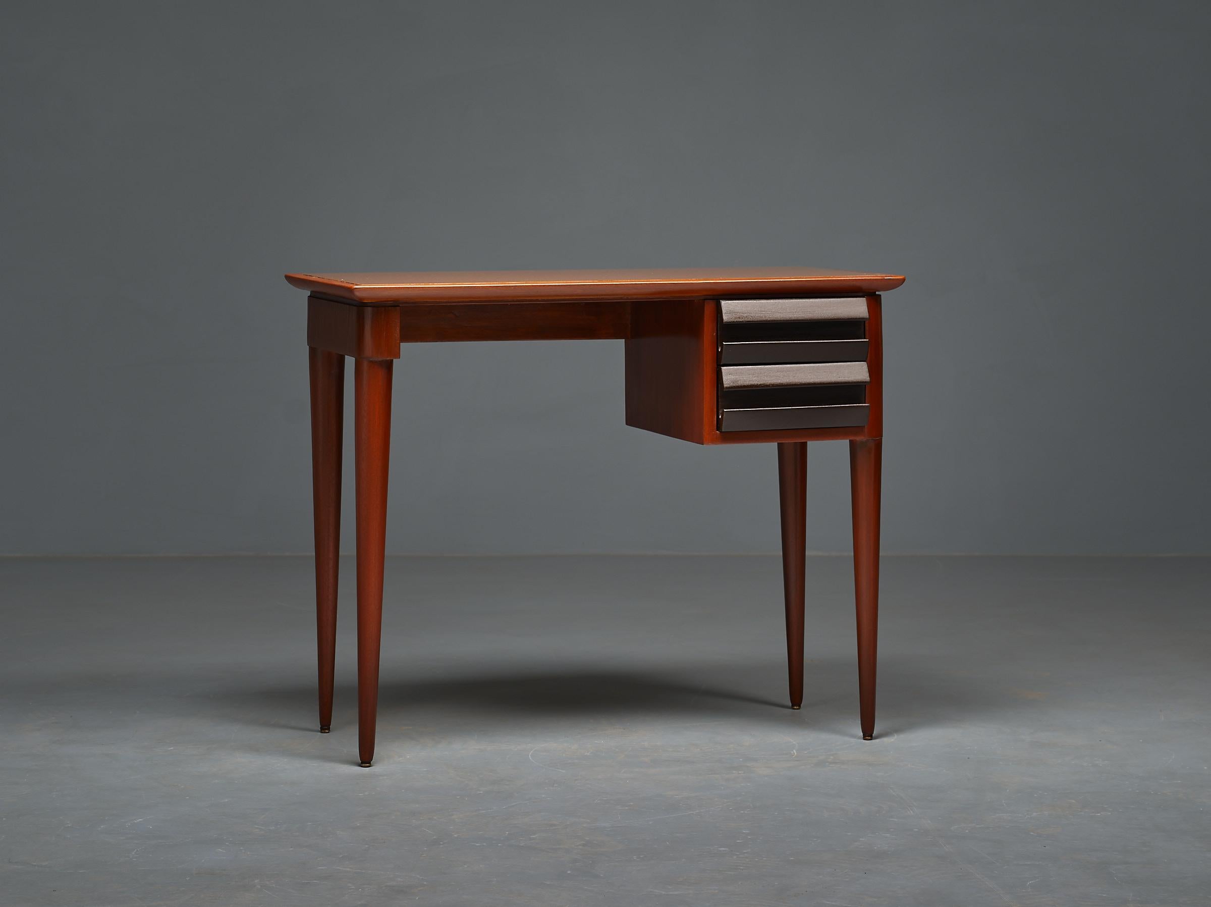 Mid-20th Century 1950s Italian Design Desk by Vittorio Dassi - Exquisite, Elegant, and Restored