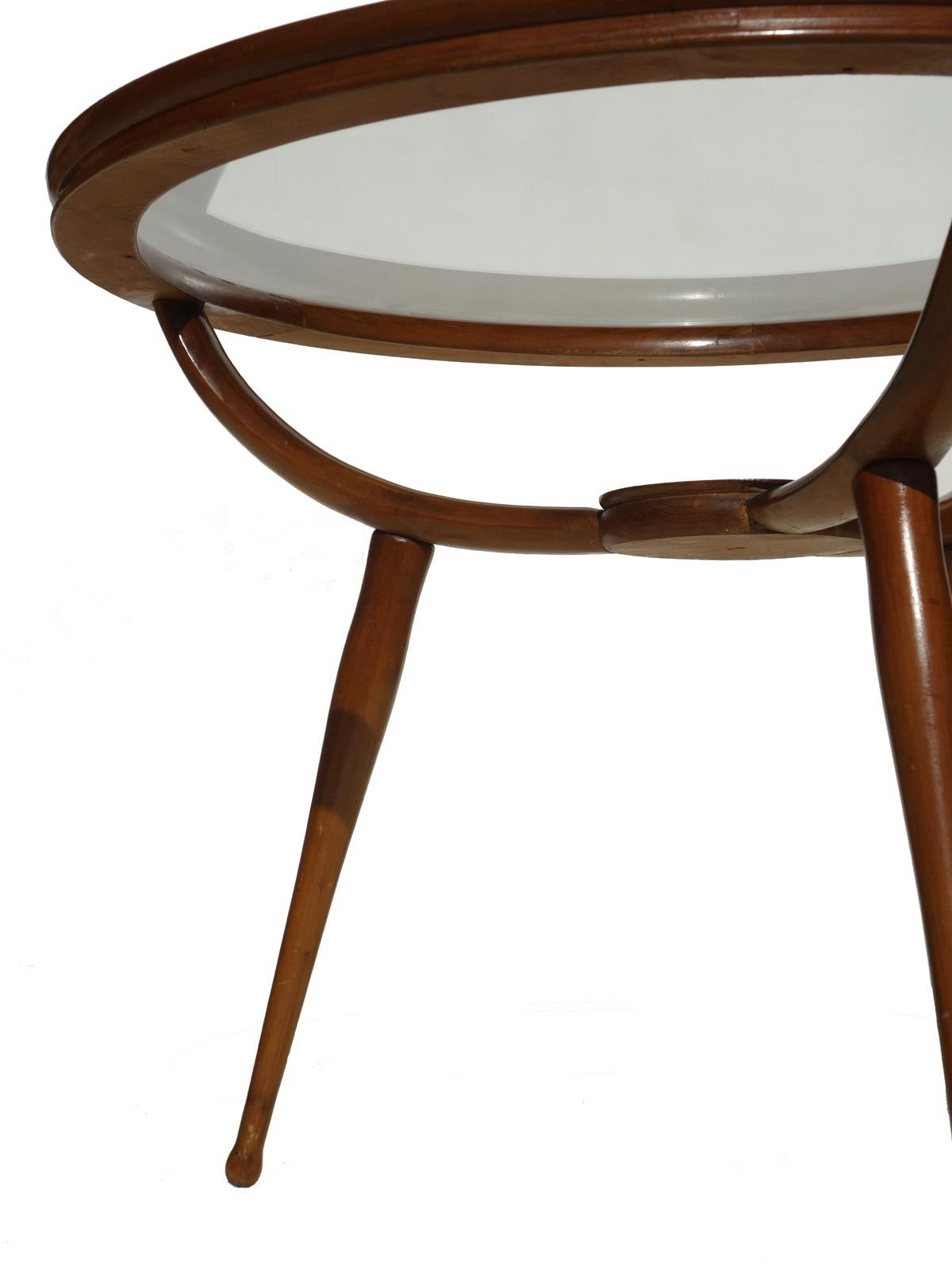 1950s Italian Design Midcentury Modern Coffee Table In Excellent Condition In Brescia, IT