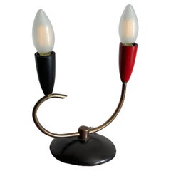 Lámpara de mesa de diseño italiano de los años 50 Attr. A Stilux