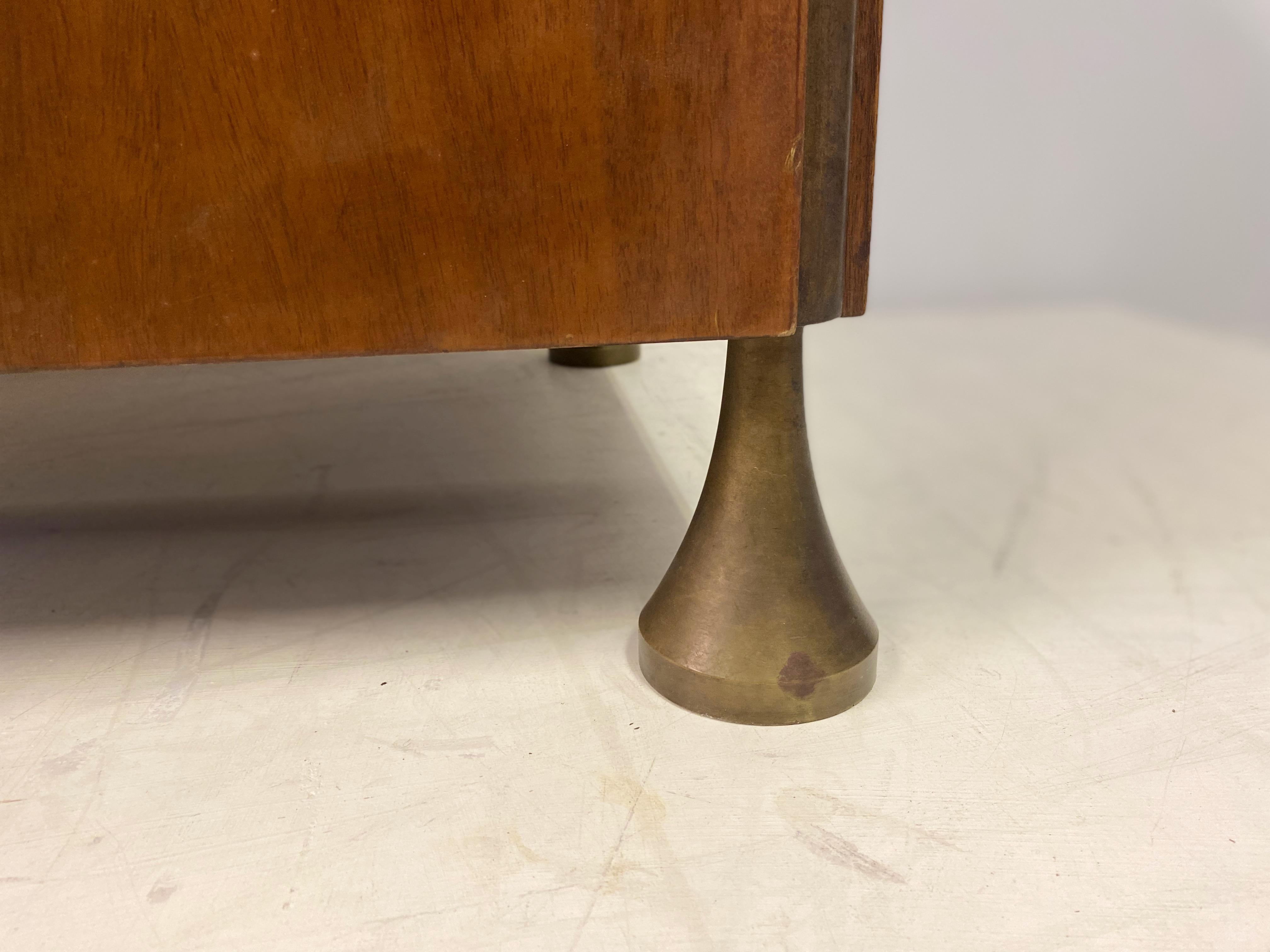 1950s Italian Desk with Bronze Legs 10