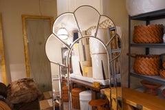 1950s Italian Detailed Gilded Wall Mirror