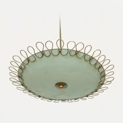 1950's Italian Dome Ceiling Light