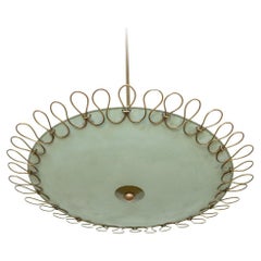 1950's Italian Dome Ceiling Light