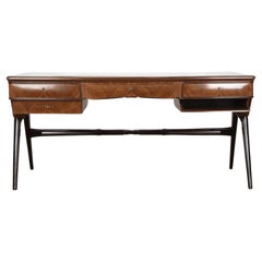 1950s Italian Ebonised and Rosewood Desk
