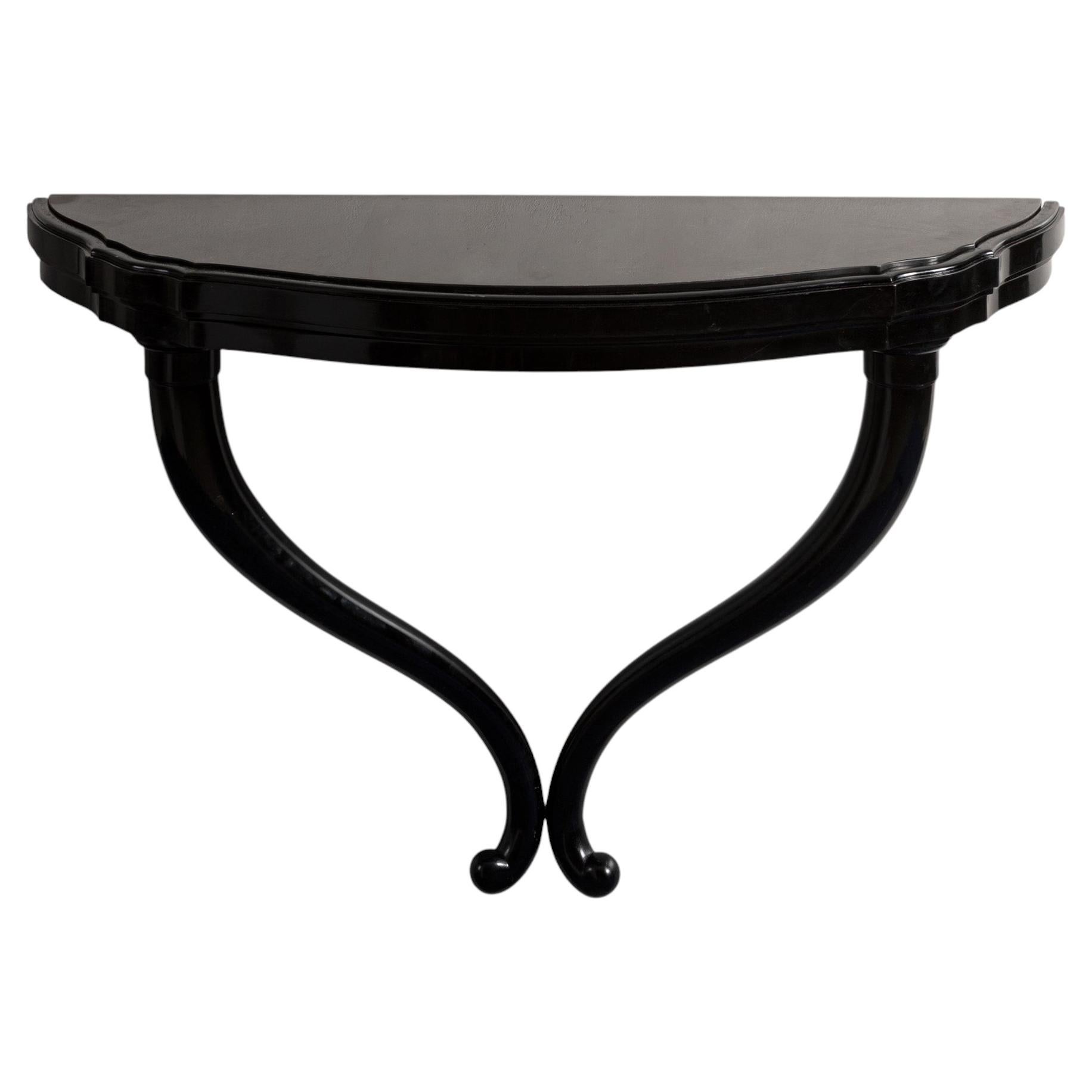 1950s Italian Ebonised Wood & Slate Console attrib. Paolo Buffa
