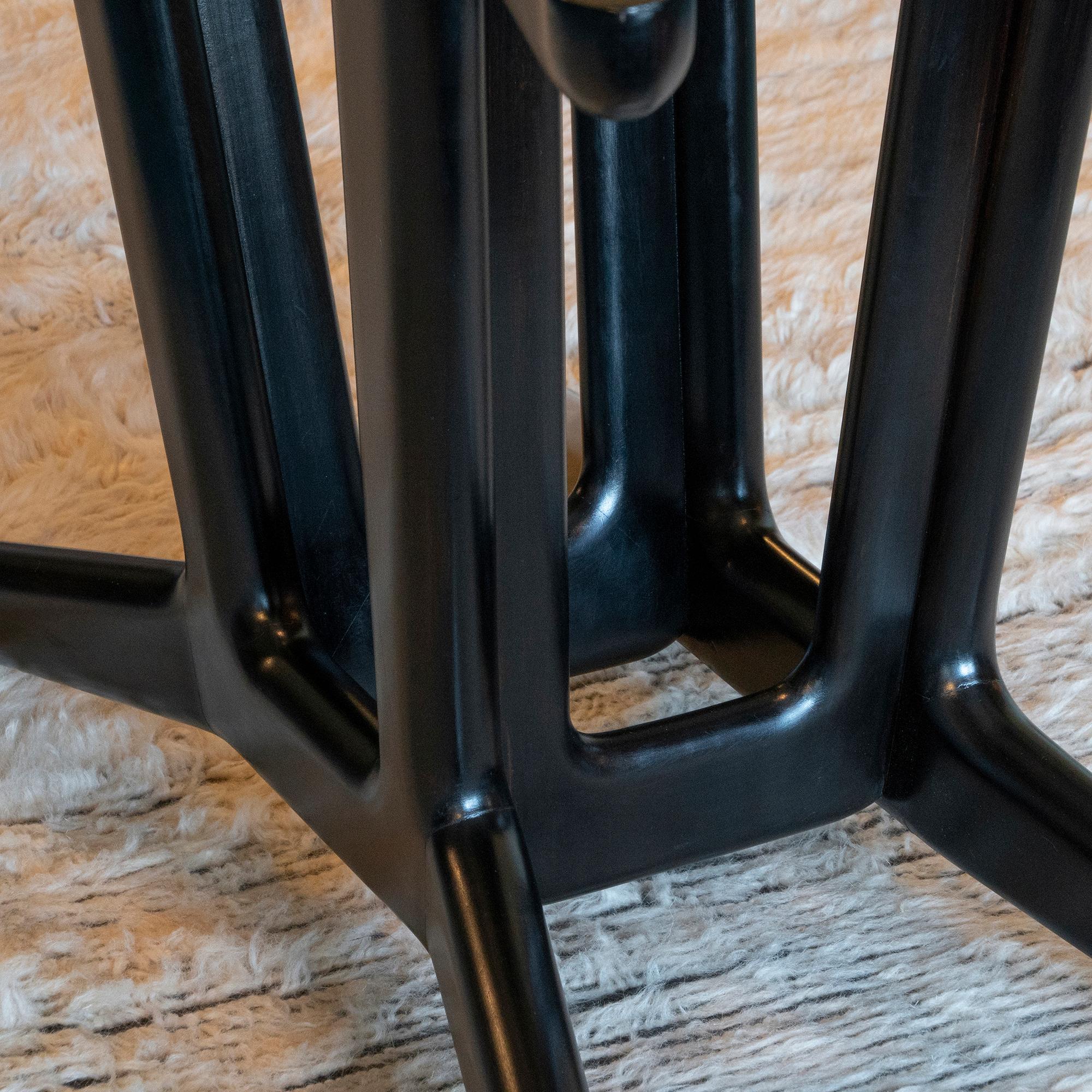 1950s Italian Ebonized Cherry Wood Dining Table in the Style of Carlo Mollino 3