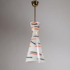 1950s Italian Enameled Glass Pendant
