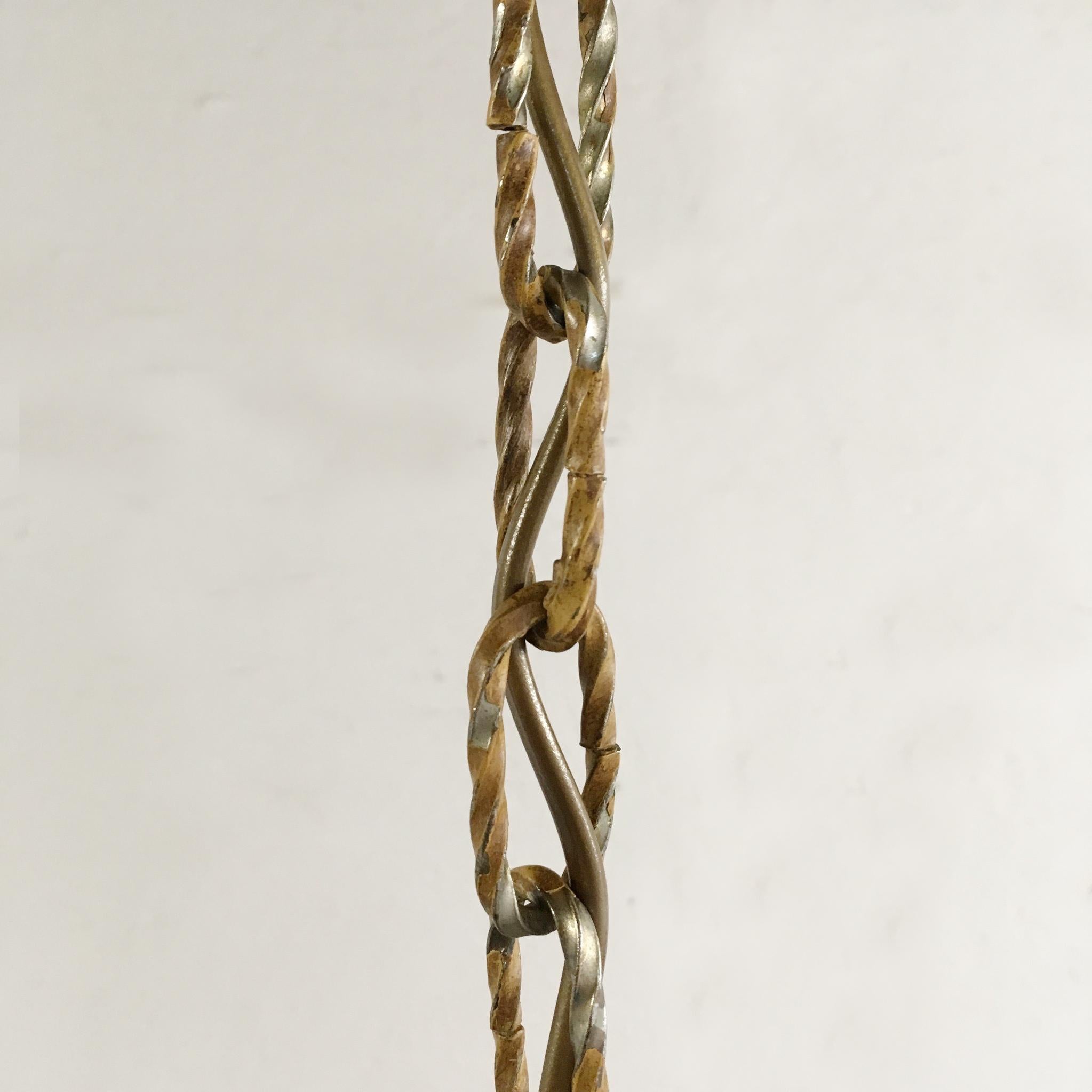 1950s Italian Faux Bamboo Tole Chandelier 6