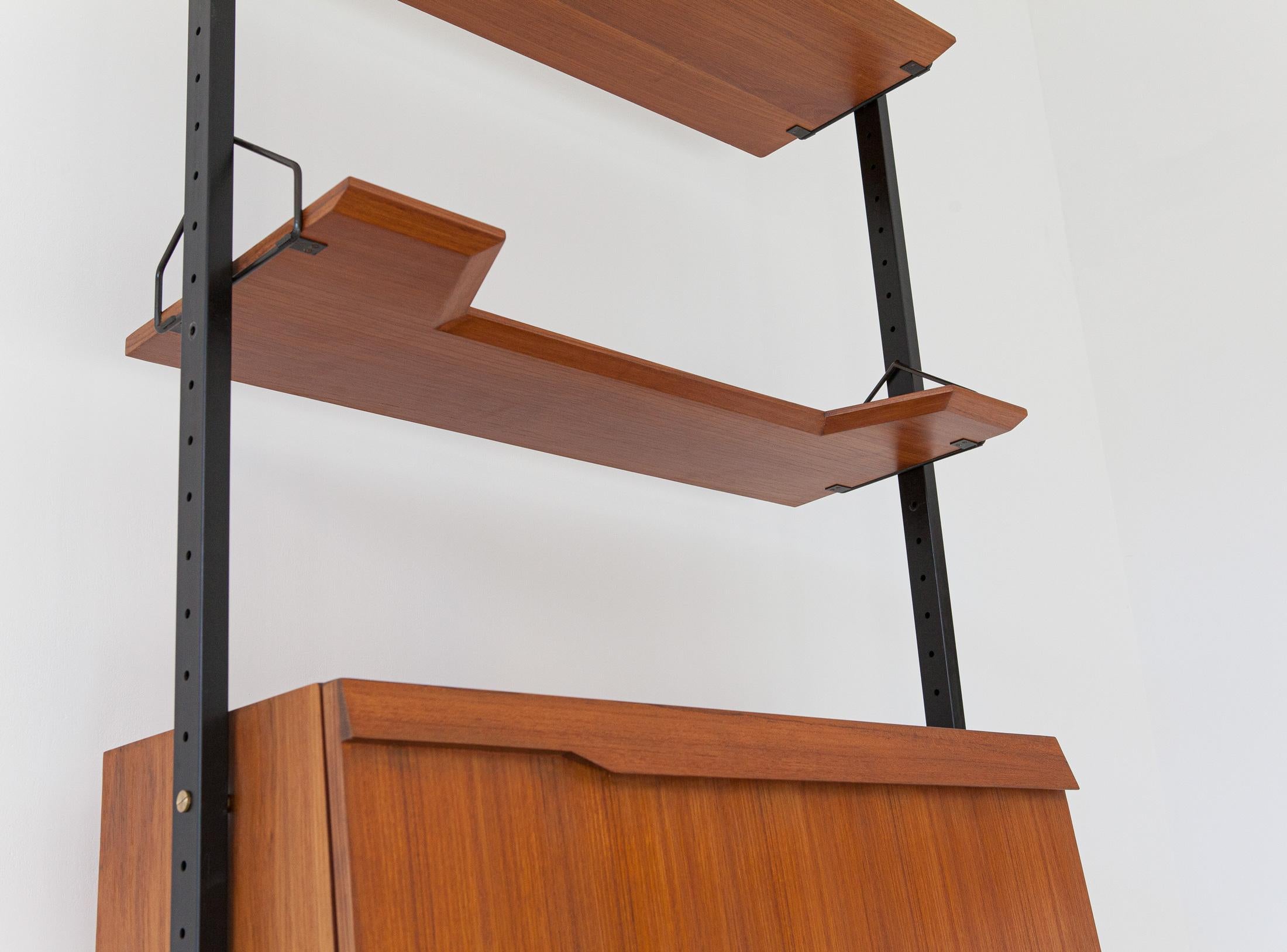 floor-ceiling mounted bookcase