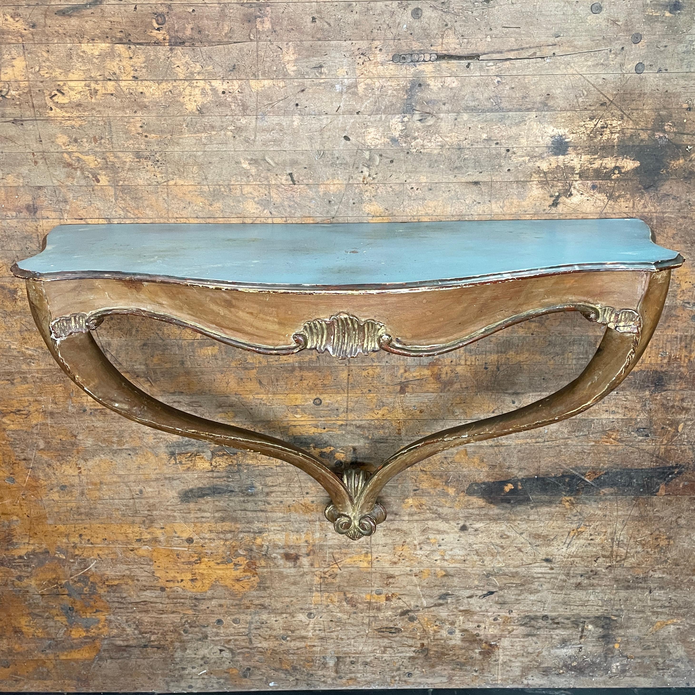 turquoise console table
