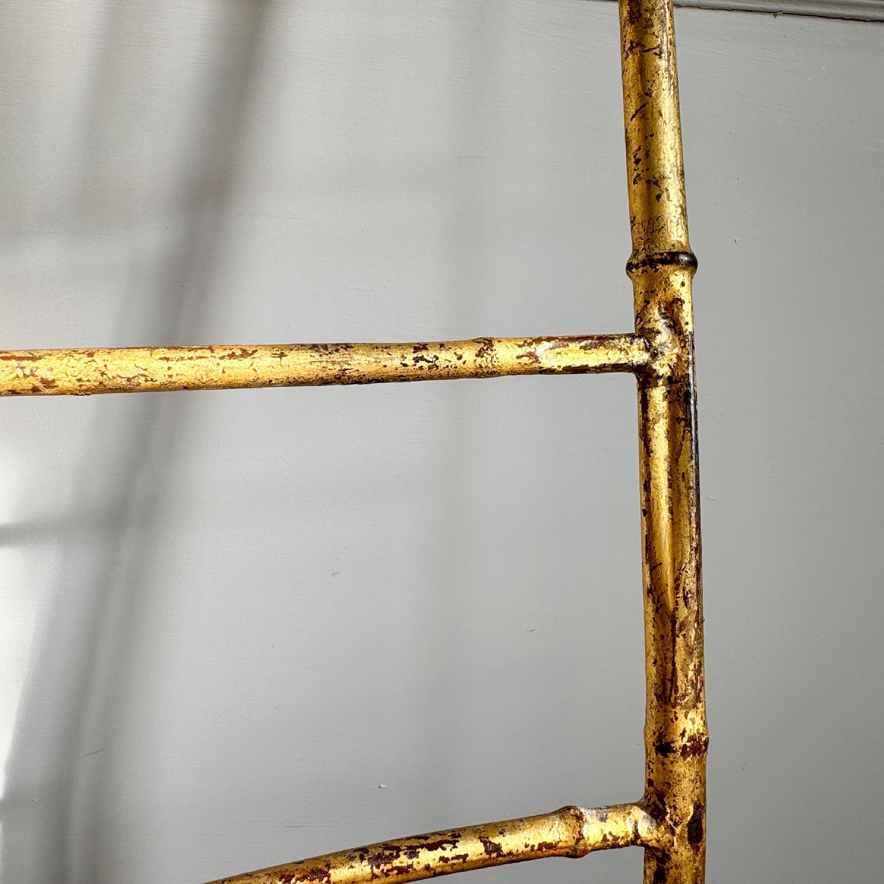1950’s Italian Gilt Iron Faux Bamboo Chair For Sale 5