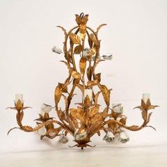 1950s Italian Gilt Metal Chandelier