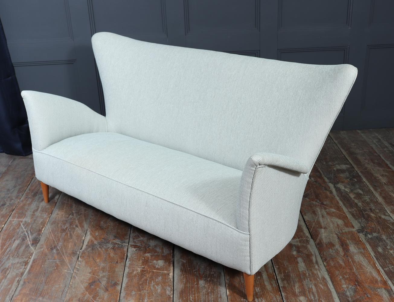 Sofá italiano Gio Ponti de los años 50 para el Hotel Bristol, Murano en venta 4