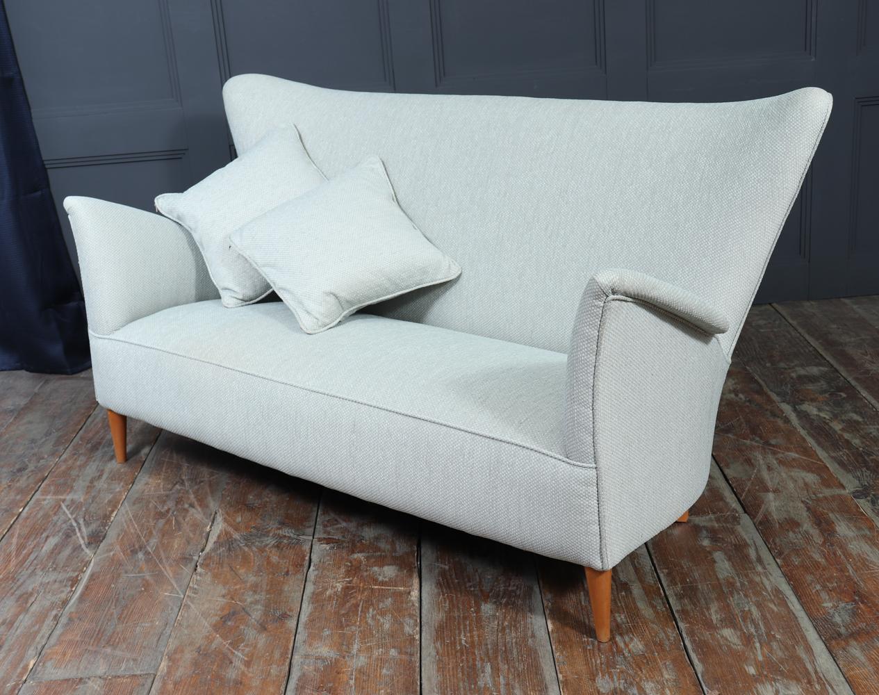 Sofá italiano Gio Ponti de los años 50 para el Hotel Bristol, Murano en venta 5