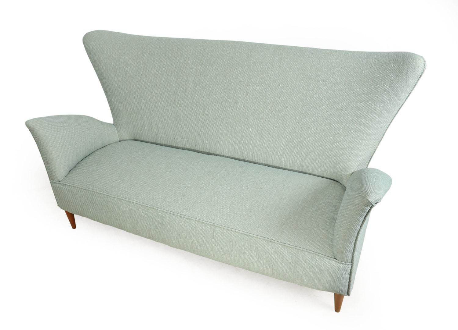 Sofá italiano Gio Ponti de los años 50 para el Hotel Bristol, Murano en Excelente estado para la venta en Paddock Wood Tonbridge, GB