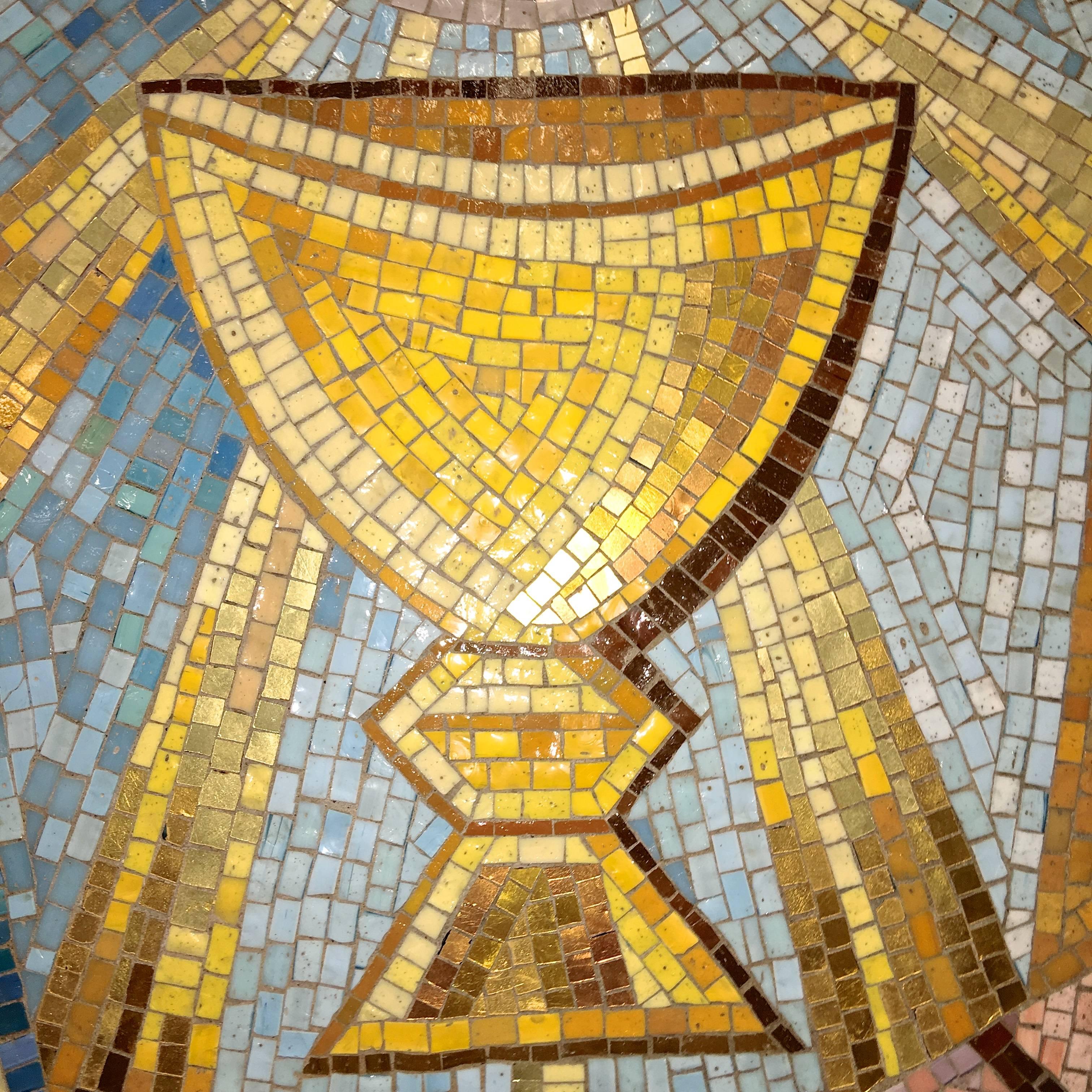 1950s Italian Glass Tile Mosaic Church Floor 8