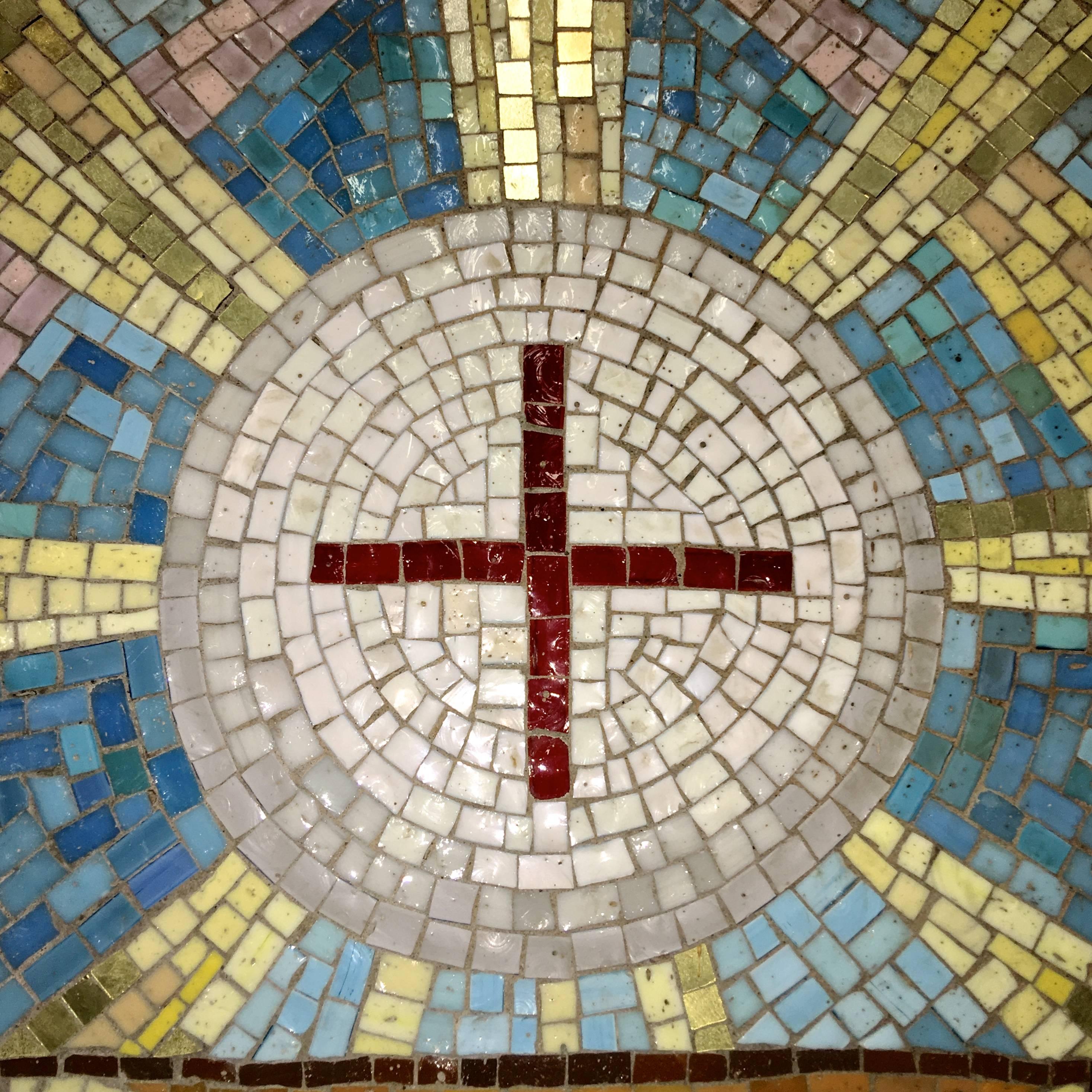 1950s Italian Glass Tile Mosaic Church Floor 9