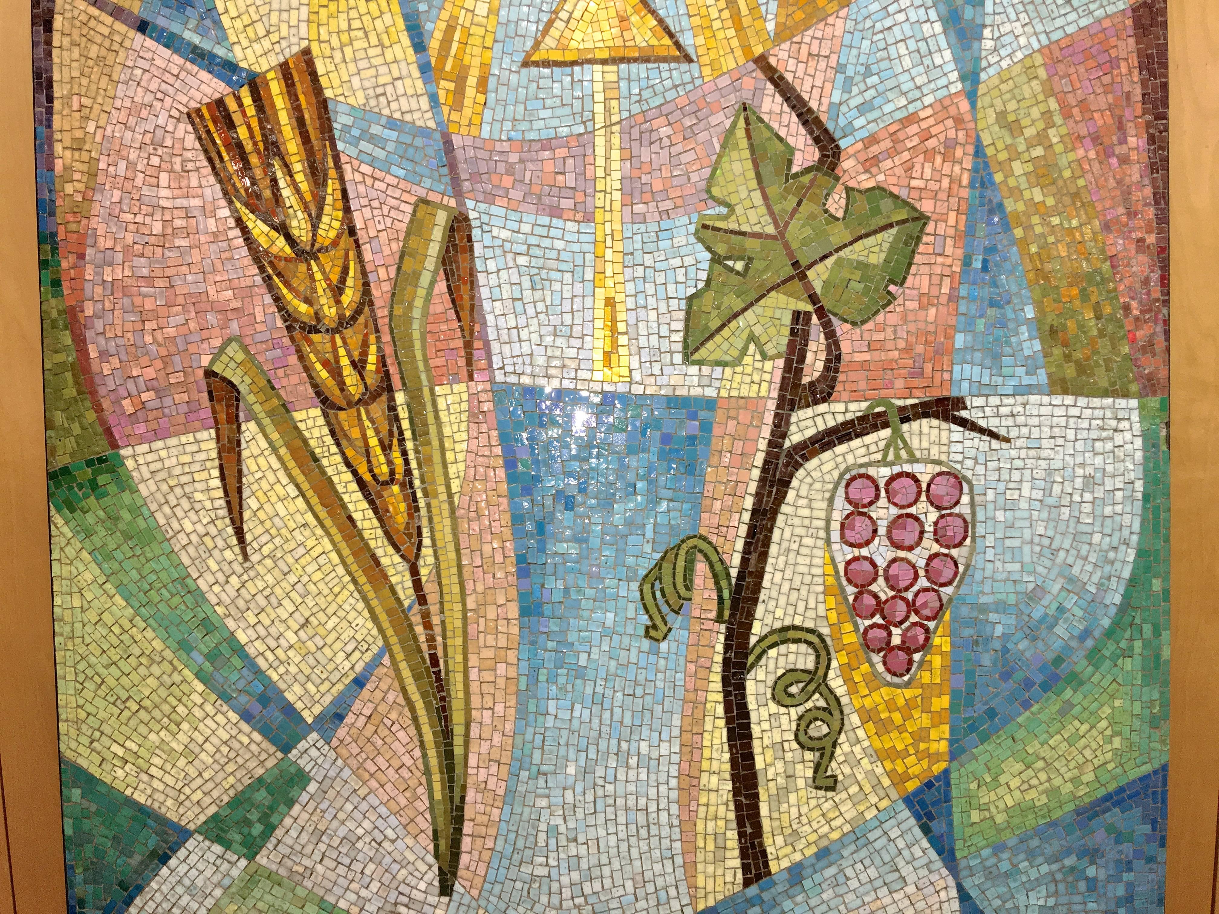 Art Glass 1950s Italian Glass Tile Mosaic Church Floor