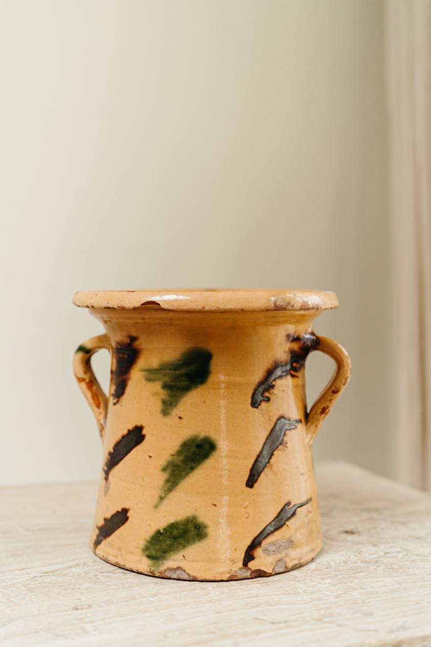 1950s Italian Glazed Terracotta Pot/Vase In Good Condition In Brecht, BE