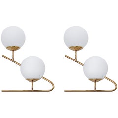 Vintage 1950s Italian Globe Sconces