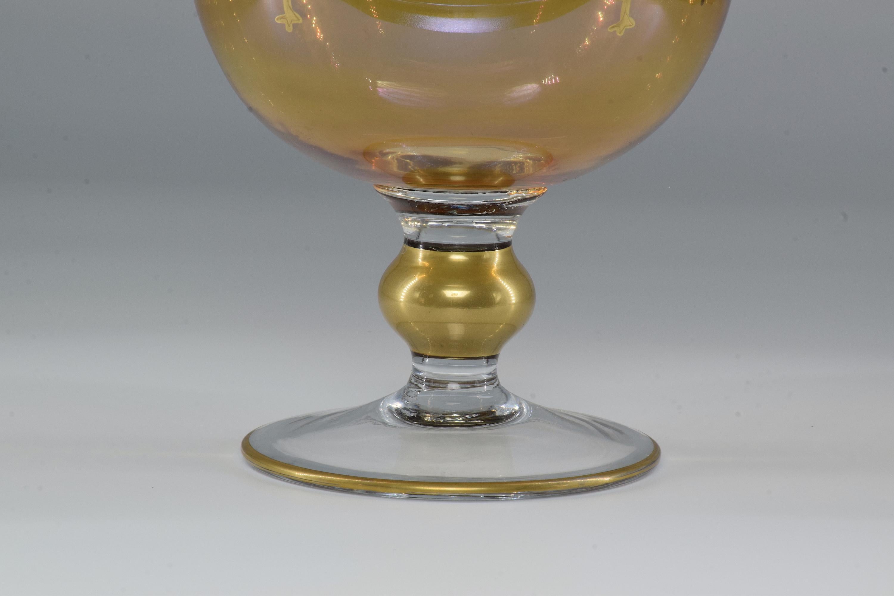 20th Century 1950s Italian Gold-Plated Decorative Cup For Sale