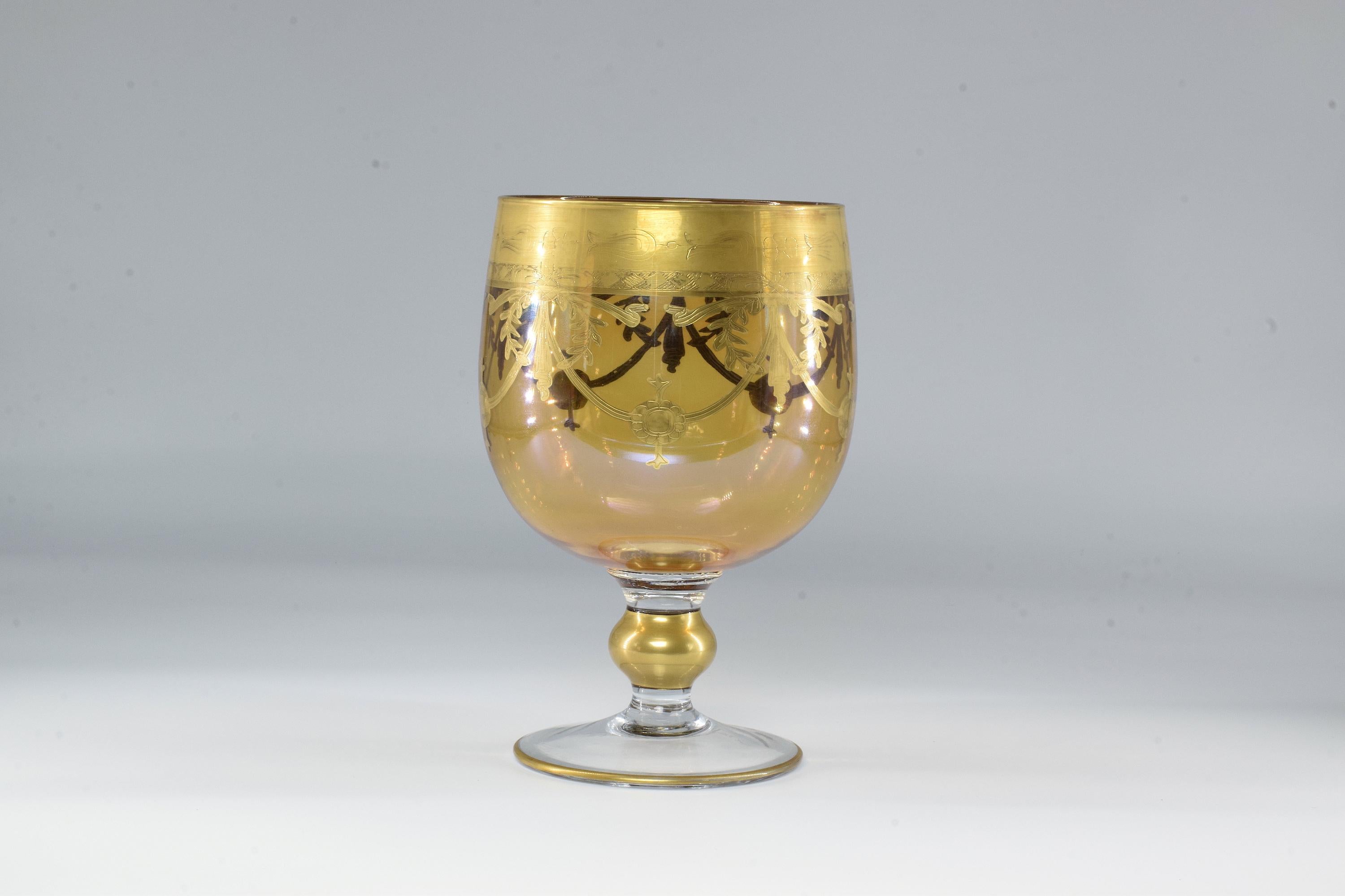 Gold Plate 1950s Italian Gold-Plated Decorative Cup For Sale