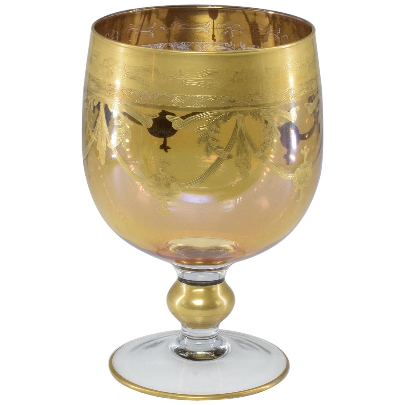 1950s Italian Gold-Plated Decorative Cup For Sale