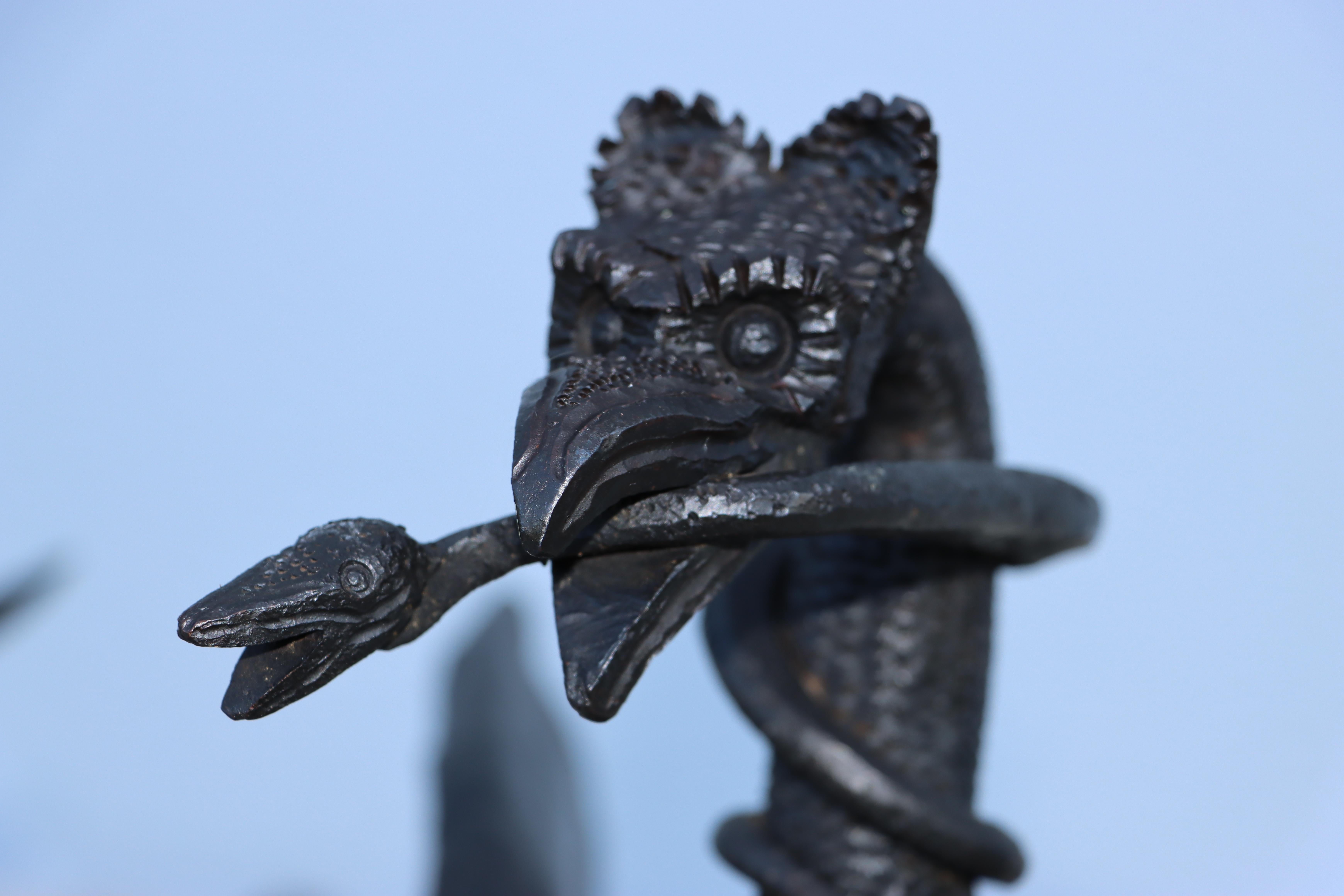 1950's Italian Gothic Dragon Andirons For Sale 10