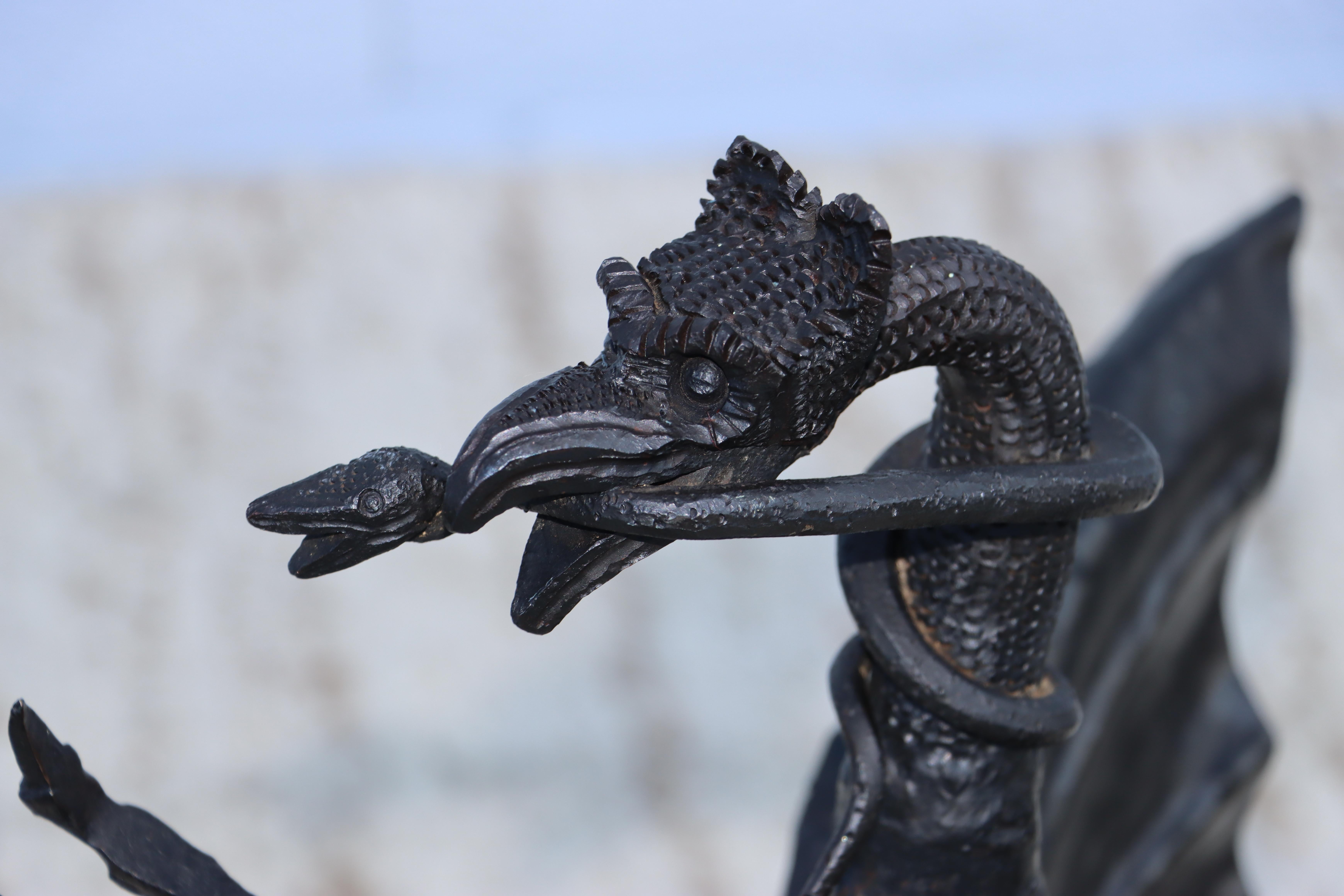 1950's Italian Gothic Dragon Andirons For Sale 1