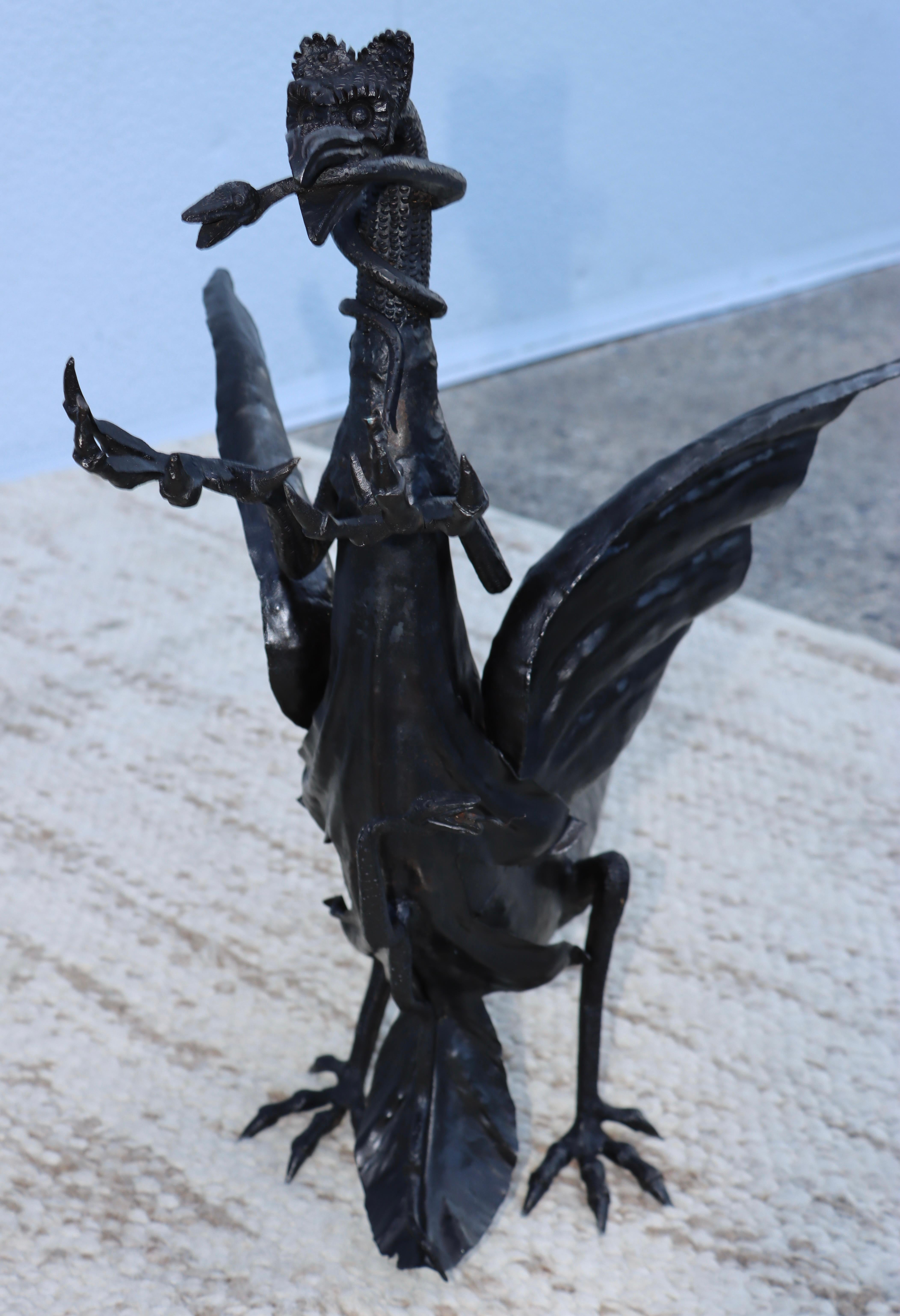 1950's Italian Gothic Dragon Andirons For Sale 4