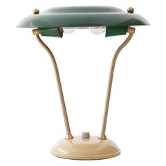 1950s Italian Green and Cream Table Lamp