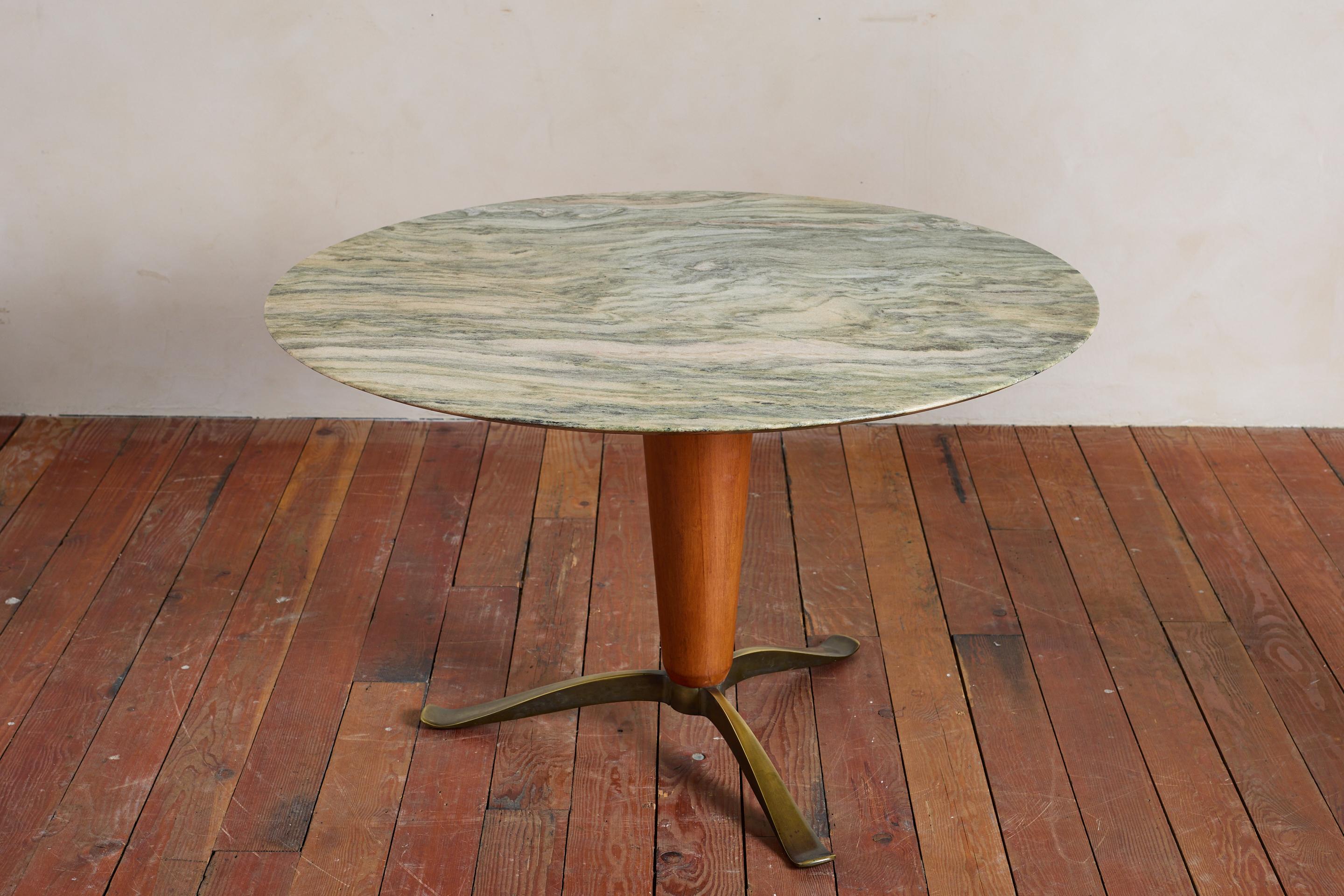 Mesa central de mármol verde italiano de los años 50 Mármol en venta