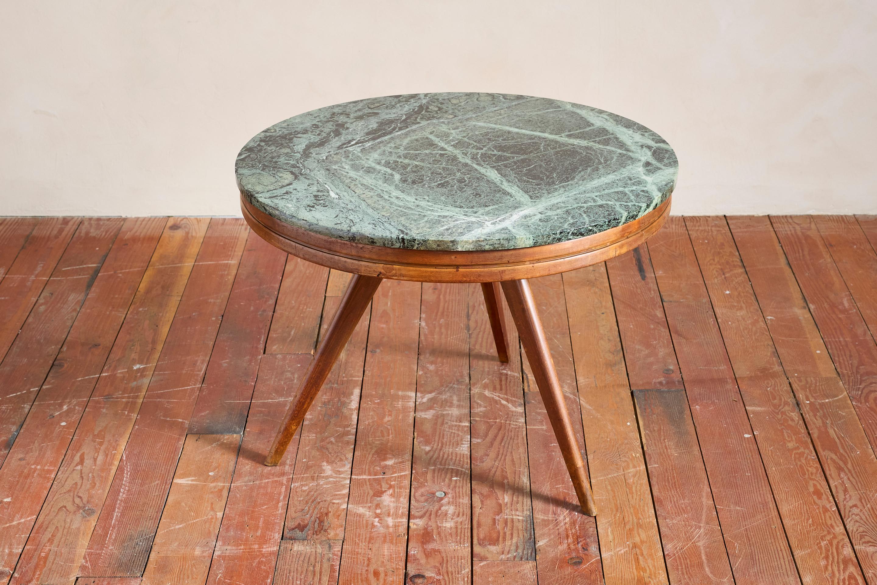 Table italienne en marbre vert des années 1950 en vente 10
