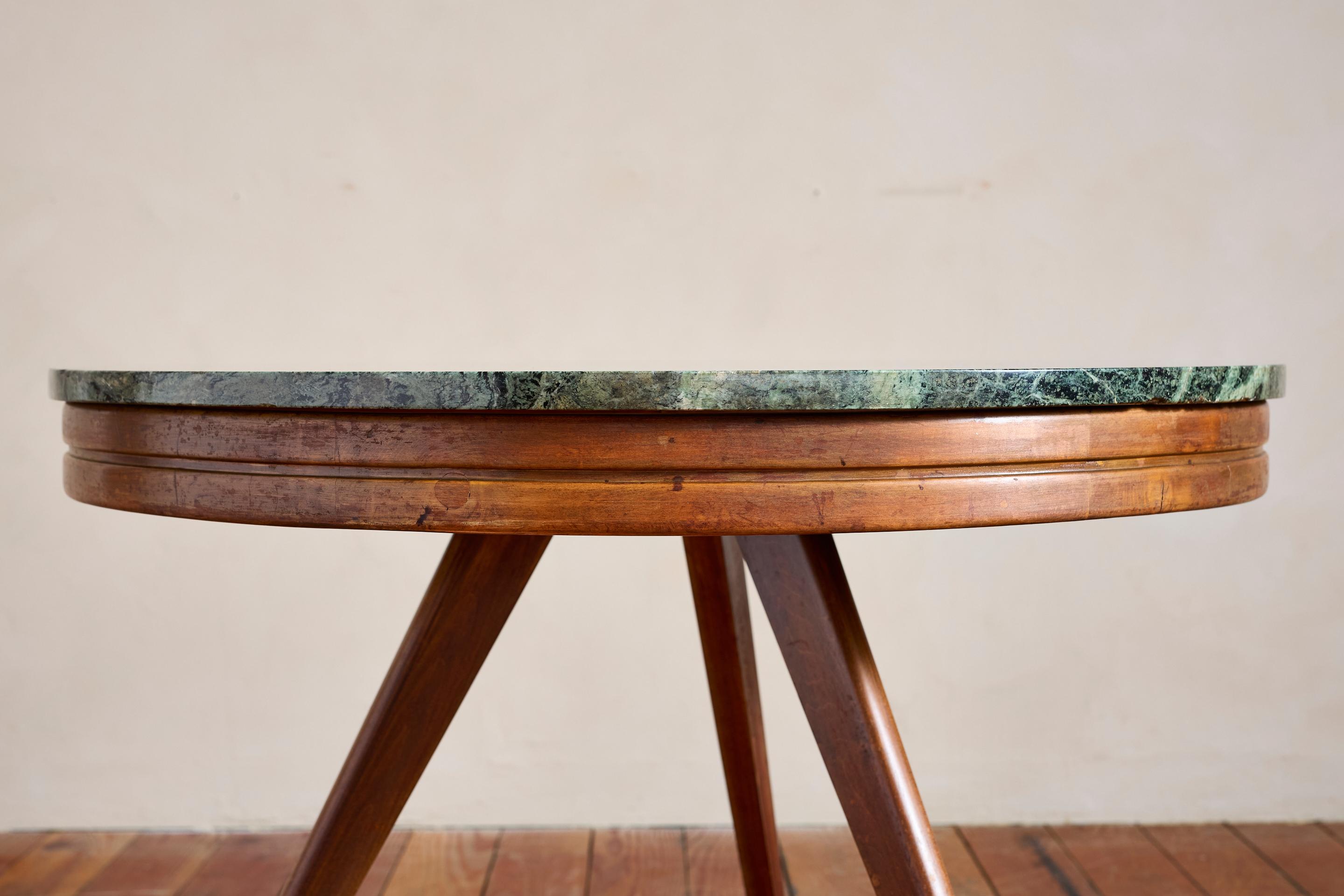 Milieu du XXe siècle Table italienne en marbre vert des années 1950 en vente