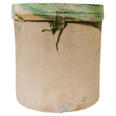1950's Italian Greenglazed Terra Cotta Pot
