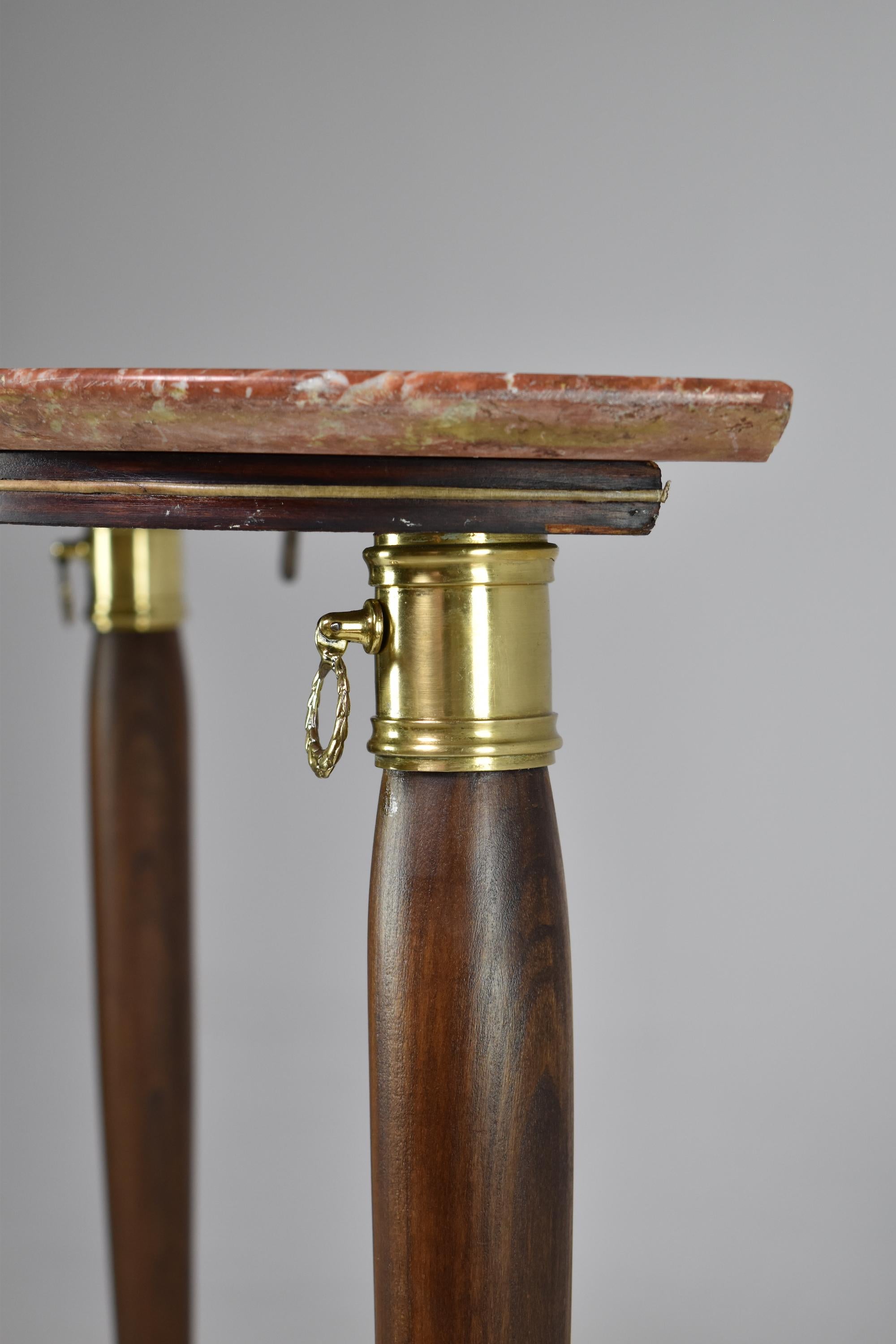 1950's Italian Half Moon Marble Console Table 6
