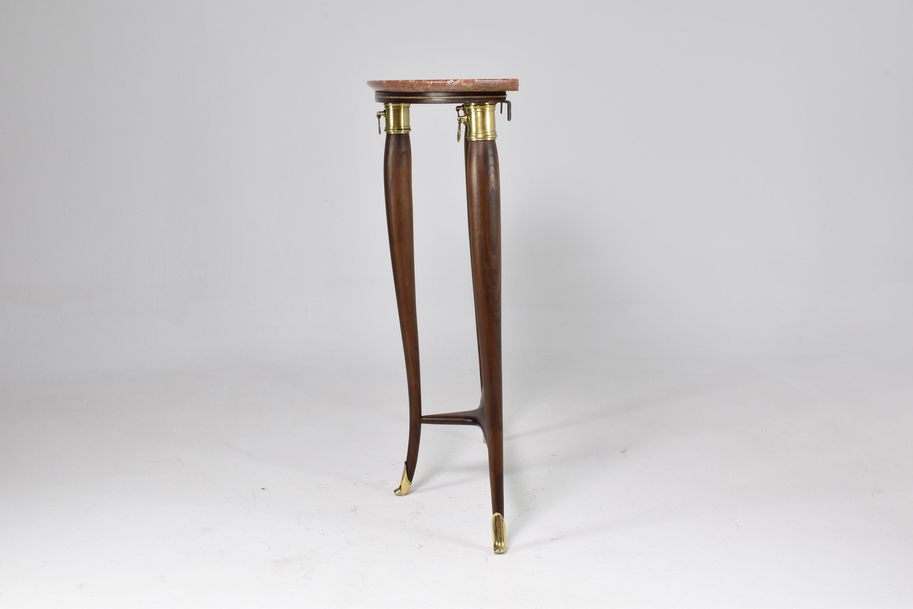 1950's Italian Half Moon Marble Console Table 7