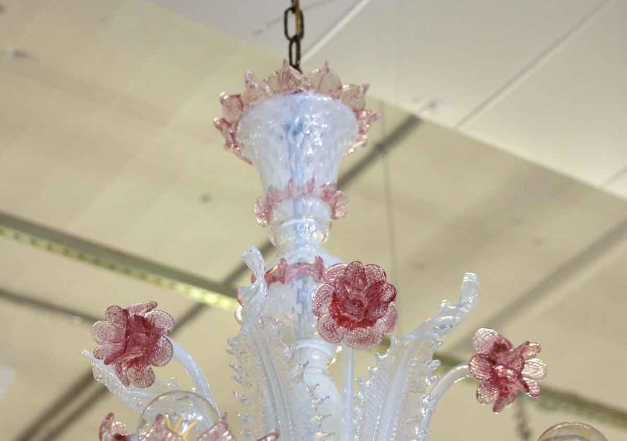 blown glass chandelier murano